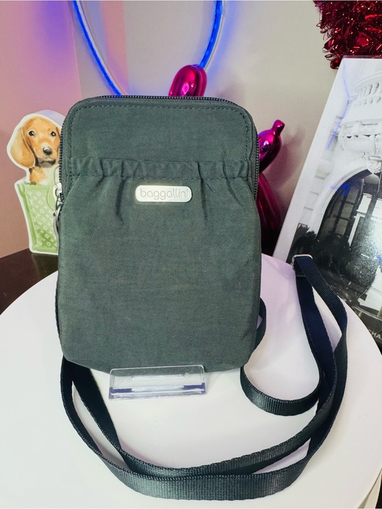 Baggallini Handbags - Baggallini Dark Grey Compact Crossbody